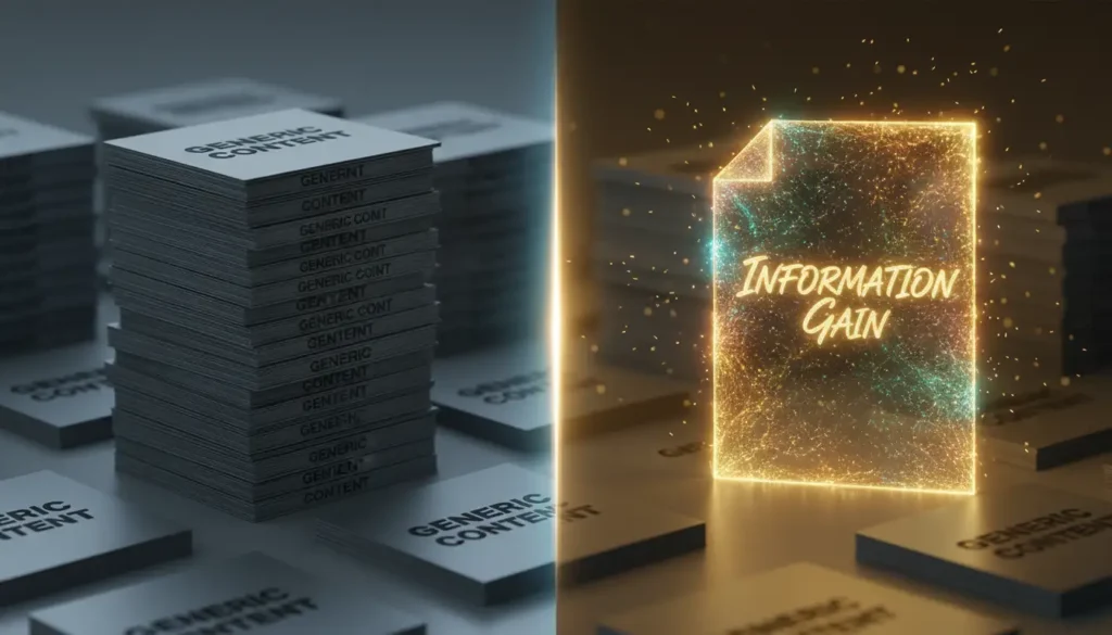 Information Gain The only way to stand out in a sea of AI-generated sameness.