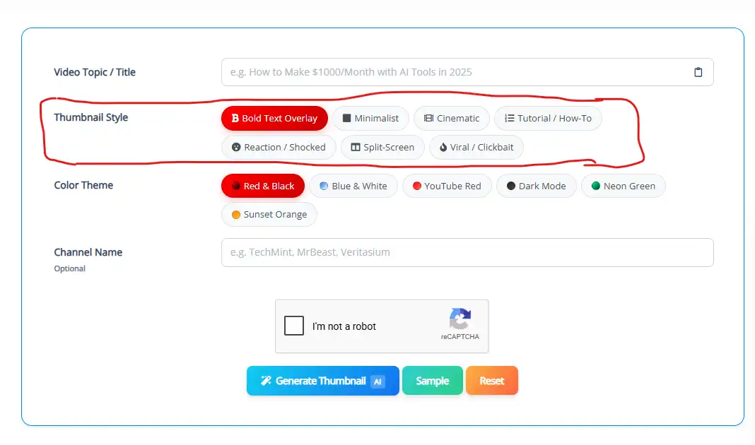 Youtube thumbnail generator AI free